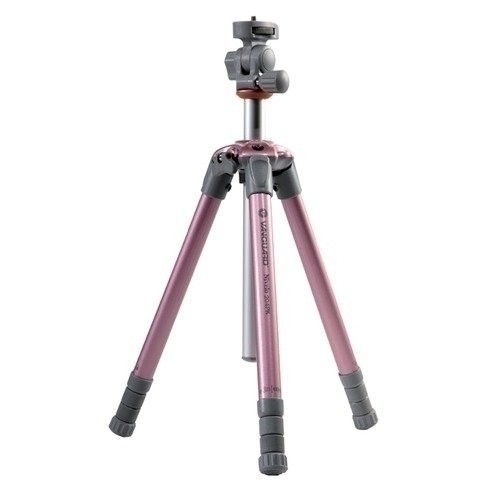 Buy cheap Hardened anodize stylish Pink color 395mm Professional Aluminum Digital Camera Tripod for travel lover lady aged people  from wholesalers