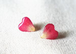 Buy cheap 2018 Nami Studio Newest Creative Handmade Heart Dry Flower Stud Earrings product