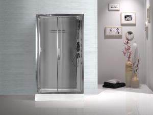 Buy cheap Tempered Glass Rectangular Shower Cabins , Sliding Door Shower Cubicles product