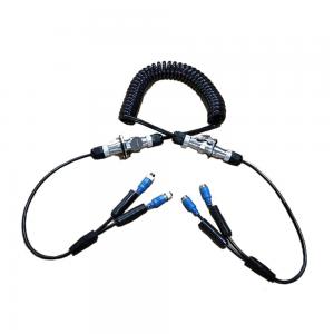 Buy cheap IP67 Trailer Spring Coiled Extension Cord Electrical With 7 Pin Power Signal Plug product