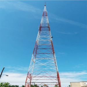 Buy cheap 80m Galvanized Telecom Angle Steel Q235 4 Legged Tower product