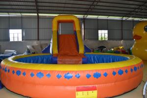 Buy cheap Funny Multifunction Inflatable Sports Games Orange Slide Pool Fireproof product