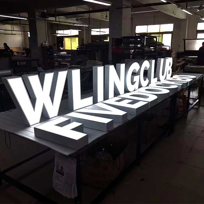 Buy cheap White Color Stainless Steel Return Channel Letter Sign Acrylic Surface Frontlit from wholesalers