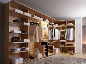 Buy cheap Modern style veneer door designs L-shaped wood clothes closet product