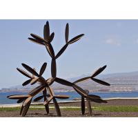 Buy cheap 2.5mm Thick Entrance Sculture In Corten Steel / 3D Drawing Custom Metal Sculpture product
