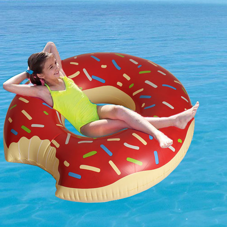Buy cheap Custom Lovely Doughnut Shape Inflatable Swim Ring For Children / adult , PVC Pool Float product