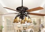 Buy cheap Retro Ceiling Fan Light Fixtures , Home Decorative Rustic Ceiling Fans With Lights from wholesalers