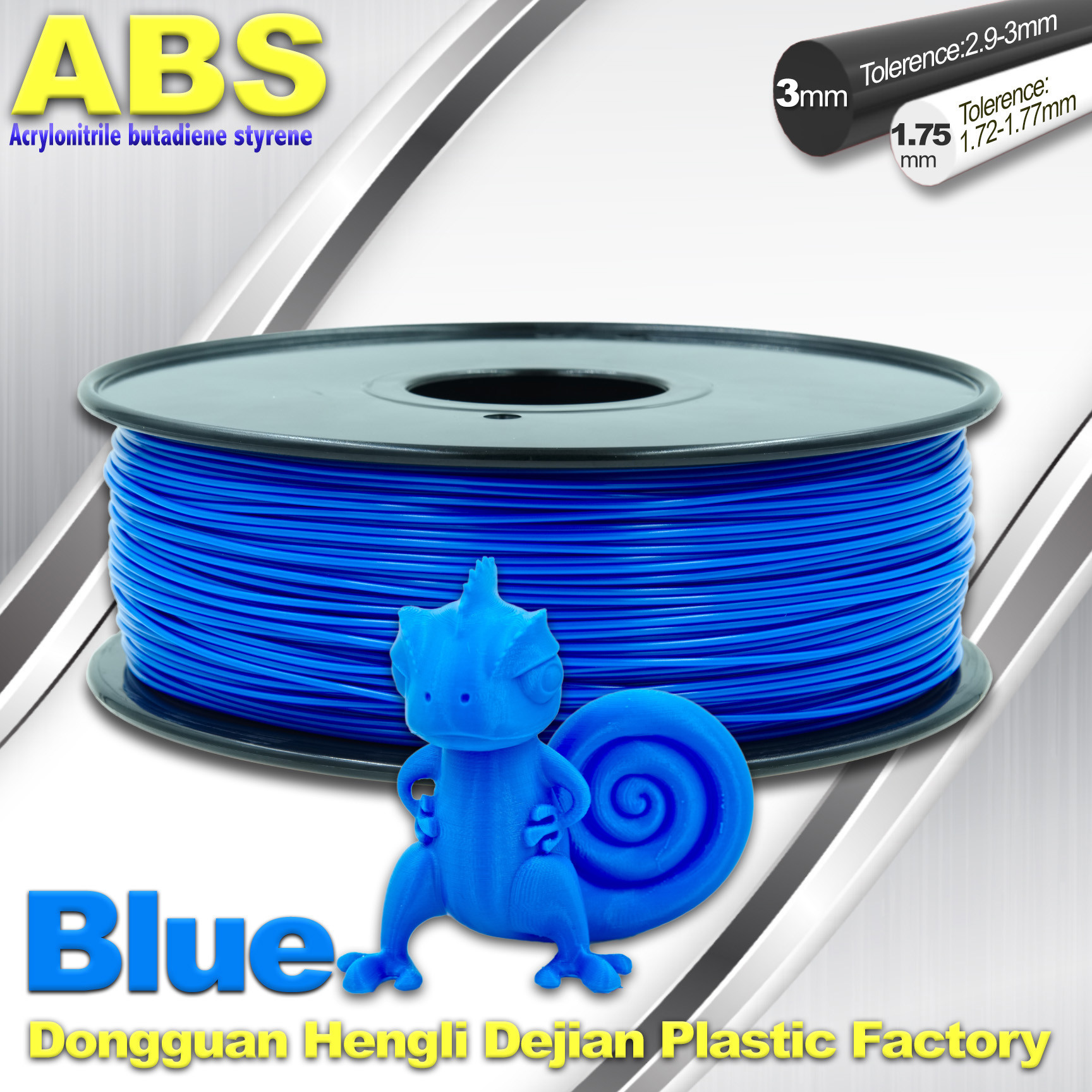 Buy cheap 3D Printer Material Strength Blue Filament  , 1.75mm / 3.0mm ABS Filament Consumables product