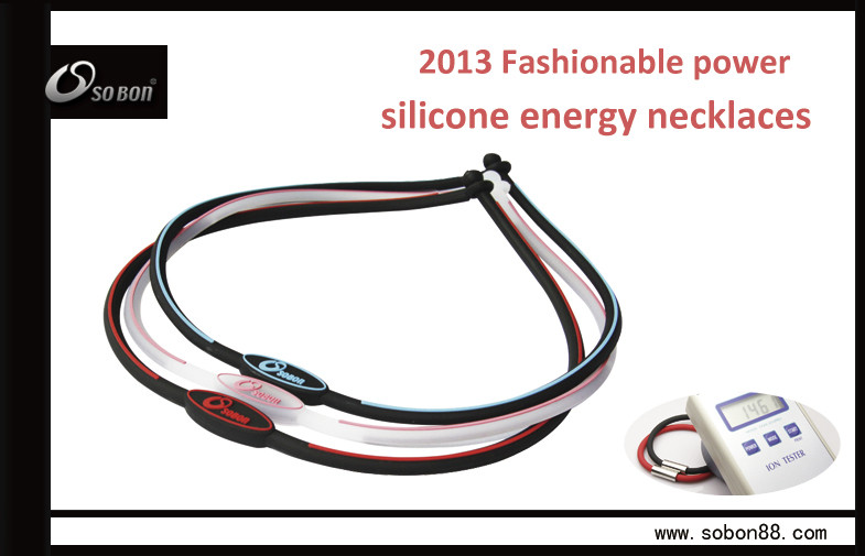 Buy cheap Reduce Tired Energy Elastic Fibre Custom Color Power Balance Silicone Necklace from wholesalers