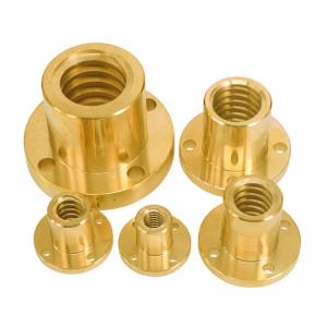 Buy cheap Golden Copper 2mm Pitch 8mm T8 Lead Screw Nut For 3D Printer product
