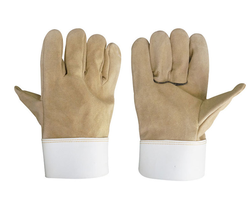 Buy cheap Two Layer Suede Welder Gloves Half-Leather Gloves Electric Welding Labor Insurance Gloves product