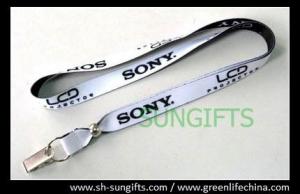 Buy cheap Reflective sony printed lanyard, working lanyard with D ring and bulldog clip product