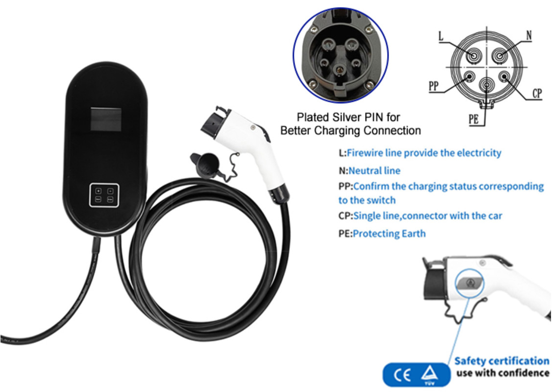 Buy cheap 32A EV Charger Cable Type 2 22kw Charger Plug Cable 250V 3 Phase product