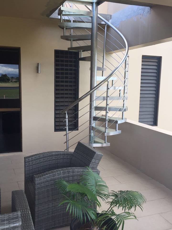 Buy cheap Outdoor Spiral Staircase with Glass Tread and Stainless Steel Railing product