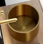 Buy cheap Stainless Steel 304 Stainless Vessel Sinks , Gold Bathroom Sink Bowl For Cabinet Lavatory from wholesalers