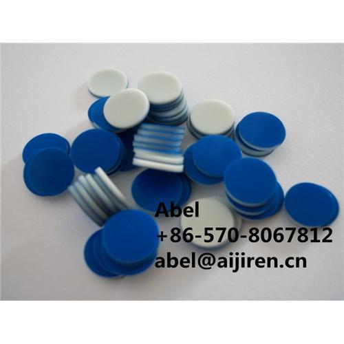 Buy cheap teflon ptfe/silicone/F4 septa rubber septa 9mm septa blue ptfe product