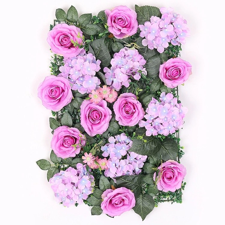 Buy cheap Background Wedding Wall Flower Hydrangea with Rose Artificial Silk Flower Wall from wholesalers