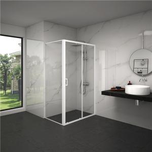 Buy cheap Rectangular 6mm tempered glass 1100x800x2000mm Bathroom Curved Corner Shower Enclosure , Shower And Bath Enclosures product
