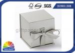 Buy cheap Rigid Cardboard Hinged Lid Gift Box , Logo Printed Jewelry Gift Box With Ribbon Closure from wholesalers