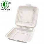 Buy cheap White Bagasse Clamshell Box Compostable Eco Friendly Disposable Food Containers from wholesalers