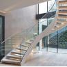 Buy cheap Modern Design Interior curved staircase with tempered glass railing from wholesalers