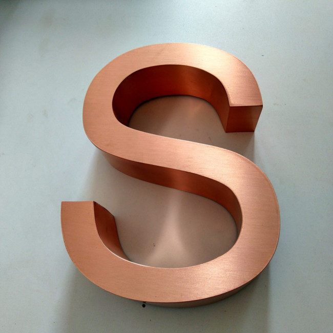 Buy cheap OEM Design Shop Logo Copper Sign Letters Flat Cut 10cm To 100cm Height from wholesalers