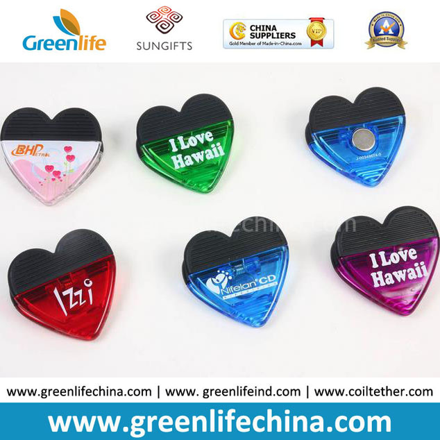 Buy cheap Factory Supply Heart Shape Magnet Clip Plastic Stationery Product product