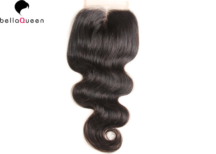 Buy cheap Natural Black 100% Malaysian Virgin Hair Body Wave Hair Closure NO Chemical product