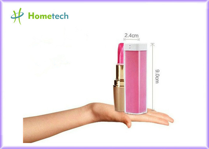 Buy cheap Pink Rechargeable Lipstick Power Bank / Portable Mobile Power Bank 2200mAh from wholesalers