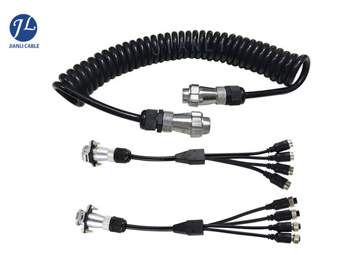 Buy cheap Vehicle CCTV Security Camera Extension Cable With 7 Pin Heavy Duty Connectors product