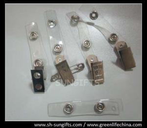 Buy cheap Metal clip with PVC clear strap, badge clip, name badge holder, ID accessories product