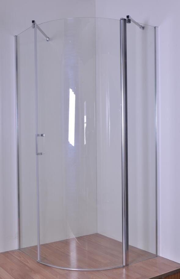 Buy cheap Single Hinged Door Quadrant Shower Enclosures With Double Fixed Panel product