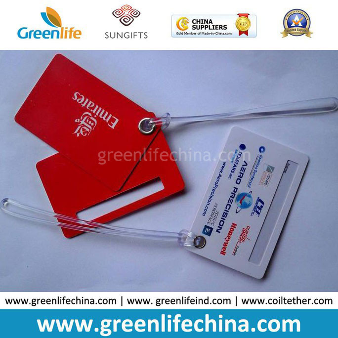 Buy cheap Advertising Top Quality Red Logo Printed Custom Plastic Luggage Tag product