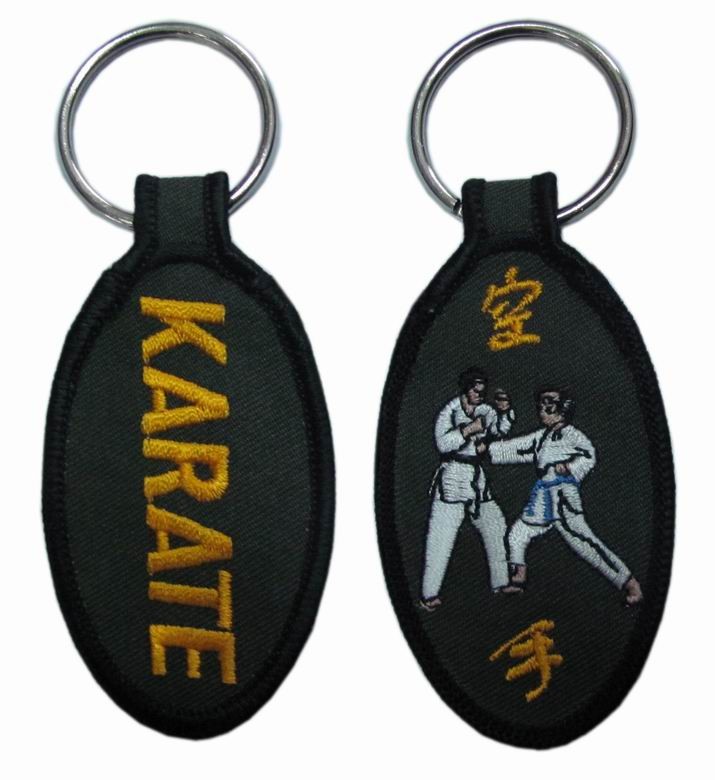 Buy cheap Lightweight Embroidered Fabric Keychain Fade Proof Custom Shape And Logo product