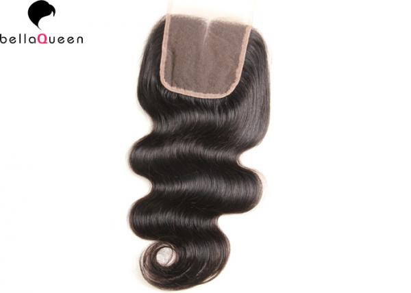 Buy cheap Natural Black 100% Malaysian Virgin Hair Body Wave Hair Closure NO Chemical from wholesalers