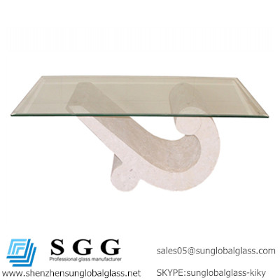 Buy cheap Grade A high quality beveled edge tempered glass coffee table top from wholesalers