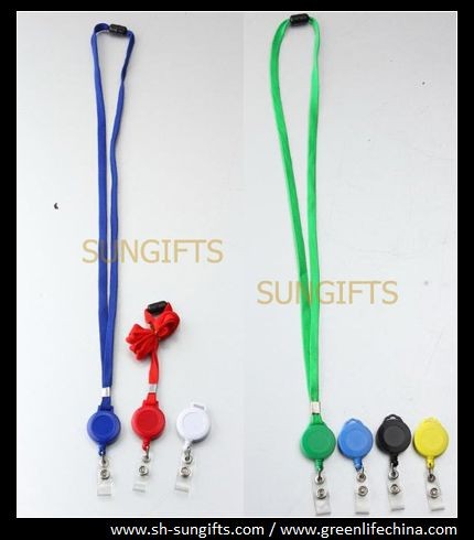 Buy cheap Colorful solid badge reel and lanyard combo with clear vinyl strap product