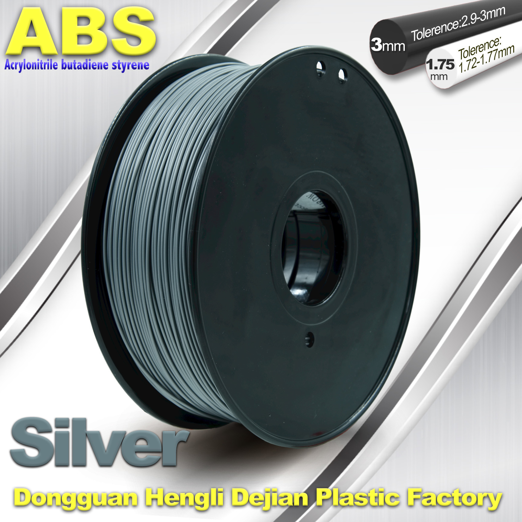 Buy cheap High strength ABS 3d Printer Filament 1.75mm Silver Filament Materials product