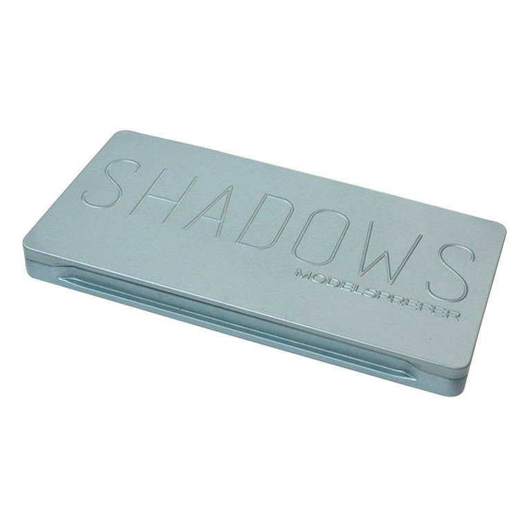 Buy cheap Rectangular Hinged Tin Containers , Cosmetic Tin Box For Eyeshadow Palette from wholesalers