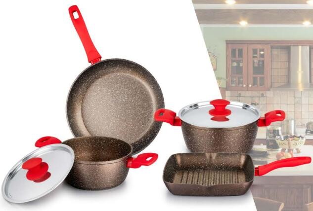 Buy cheap Forged Aluminium marble Coating Cookware Sets With Bakelite Handle from wholesalers