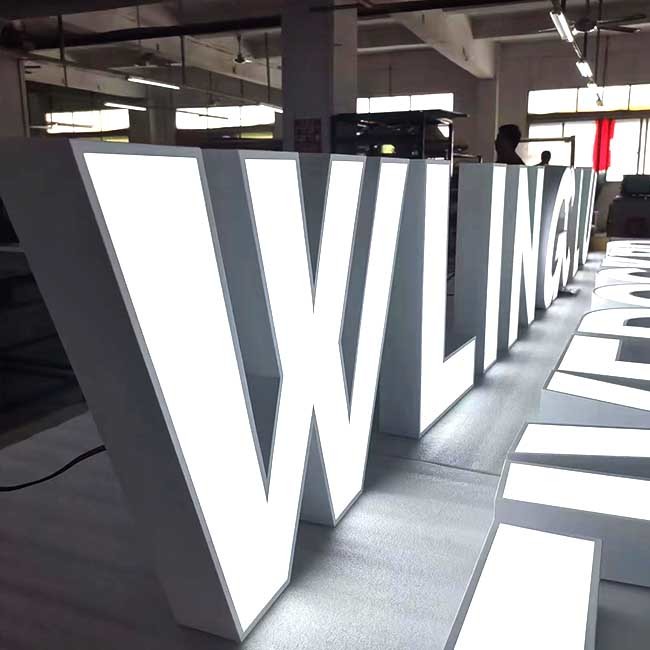 Buy cheap White Color Stainless Steel Return Channel Letter Sign Acrylic Surface Frontlit product