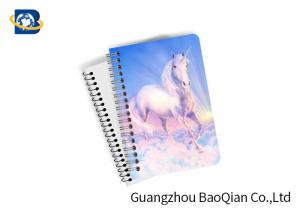 Buy cheap Souvenir Unicorn Animal 3D Lenticular Notebook , PET / PP Plastic Cover Notebooks product