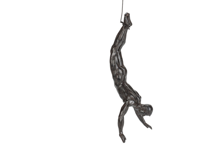 Buy cheap Casting Finish Wall Art Life Size Bronze Sculpture Antique Diving Man Statue product