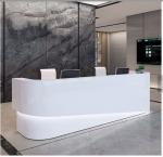 Buy cheap Illuminated Led Color Changing Modern Office Reception Desk With Back Wall from wholesalers