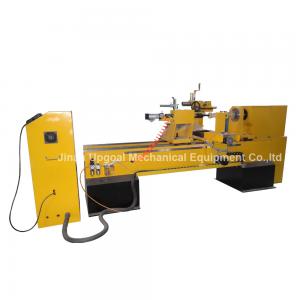 Buy cheap CNC Wood Turning Broaching Engraving Machine with Single Axis Double Blades product