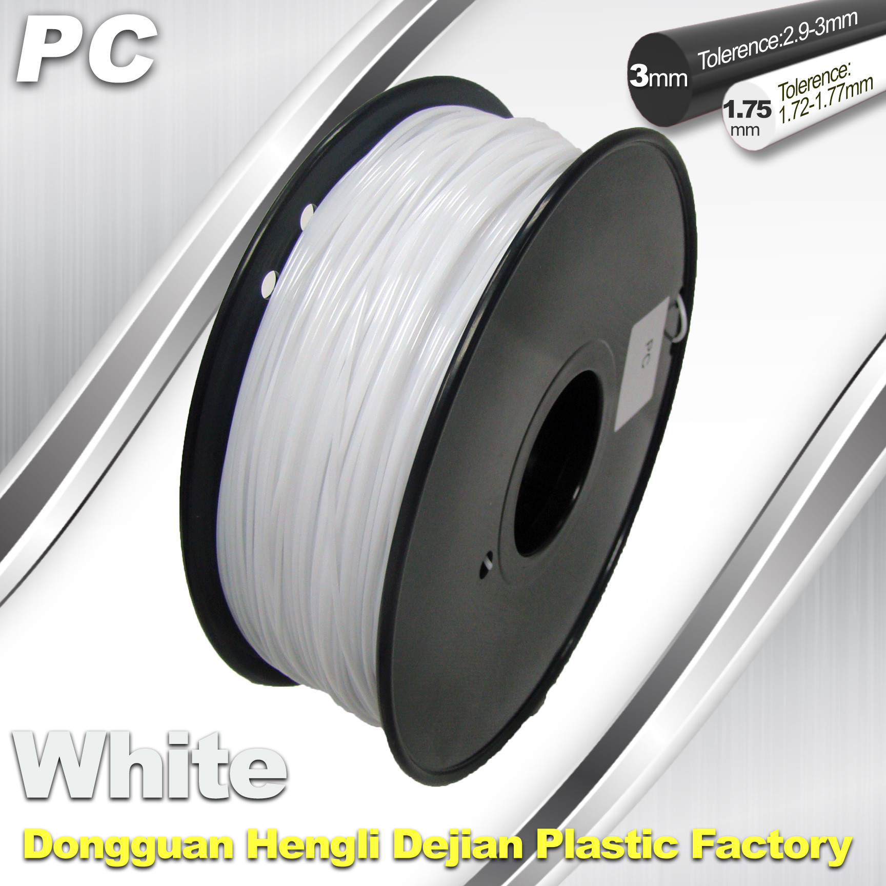 Buy cheap 1.75 / 3.0 mm  PC Filament  White for 3d Printer Filament product