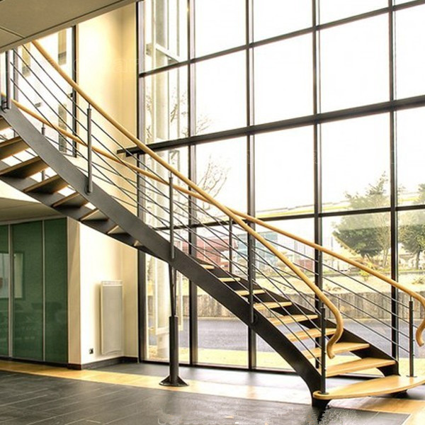 Buy cheap Arc Modern Wood Steel Round Staircase from wholesalers