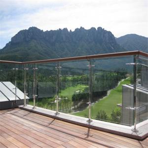 Buy cheap Stainless steel commercial balustrade with ultra clear glass panel design product