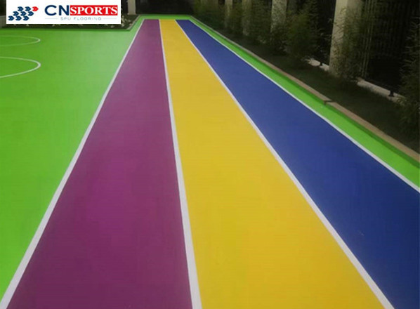 Buy cheap Beautiful Colors Silicon PU Rubber Coating Sports Court Flooring from wholesalers