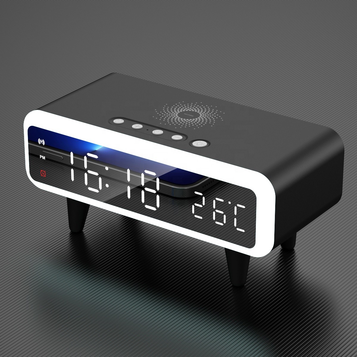 Buy cheap Compatible Alarm Clock With Qi Wireless Charging from wholesalers